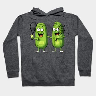 Two Pickles Playing Tennis Hoodie